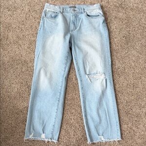 DL1961 Light Blue Ripped Patti Striaght Jeans